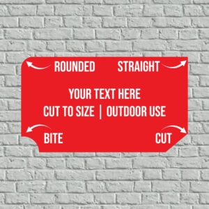 Engraved Plaque for Outdoor Use | Cut to Size Red with White Engraving