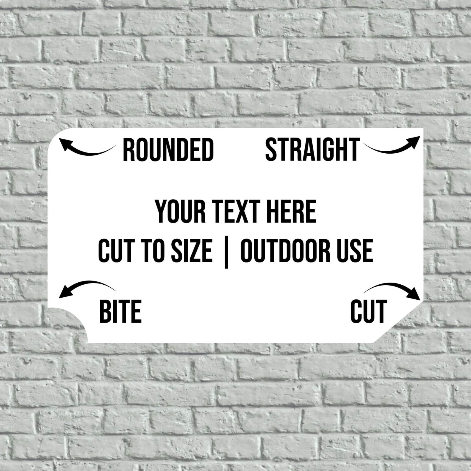 Engraved Plaque for Outdoor Use | Cut to Size White with Black Engraving