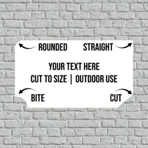 Engraved Plaque for Outdoor Use | Cut to Size White with Black Engraving