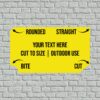 Engraved Plaque for Outdoor Use | Cut to Size Yellow with Black Engraving