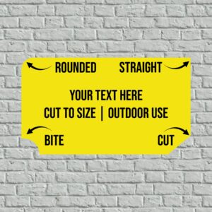 Engraved Plaque for Outdoor Use | Cut to Size Yellow with Black Engraving