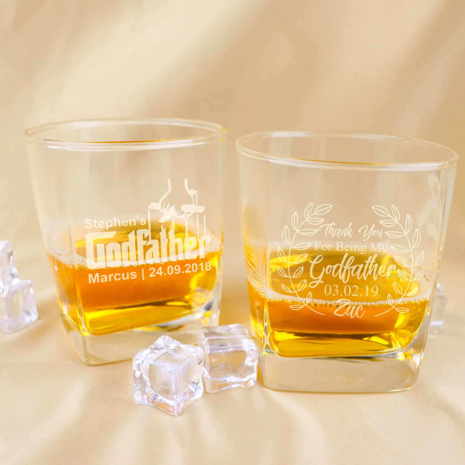 Godparents scotch glass 4 Godparents scotch glass with personalised engraving