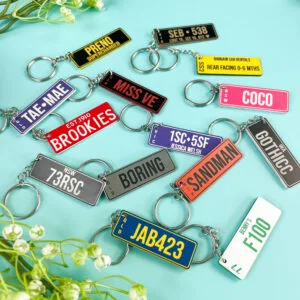 Personalised Licence Plate Keychain