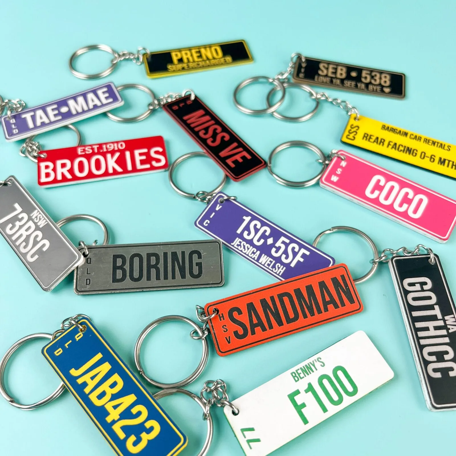 Personalised Licence Plate Keychain