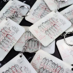 Kids drawing acrylic keychain