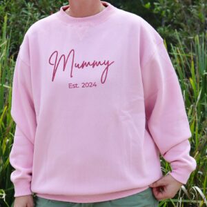 Lovers Embroidered Outline Jumper / Crewneck Blush Pink