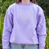 Lovers Embroidered Outline Jumper / Crewneck Lavender