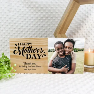 Mother's day photo wooden block