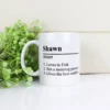 Name Definition Personalised Coffee Mug