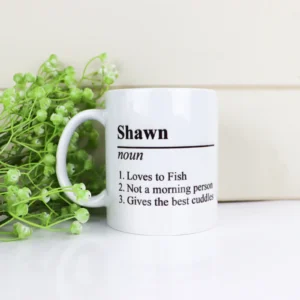 Name definition personalised coffee mug