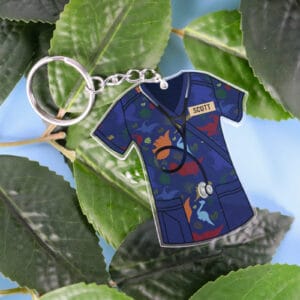 Scrubs personalised keychain