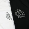 Outline Embroidered Shirt Black and White