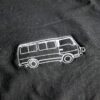 Outline Embroidered Shirt Car Black