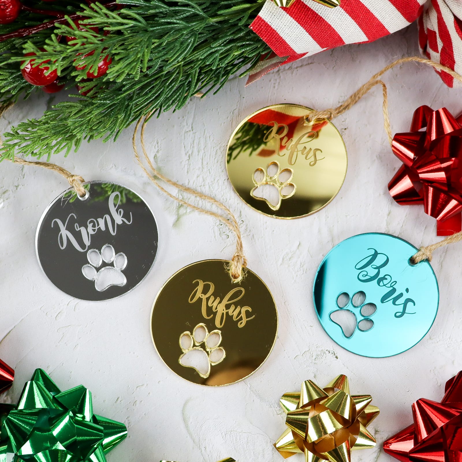 Paw Print Christmas Ornament