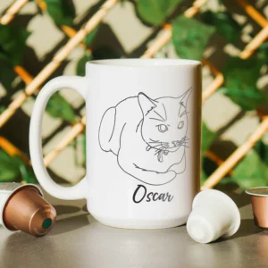 Personalised pet outline mug