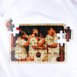 Personalised photo 24 piece wooden puzzle