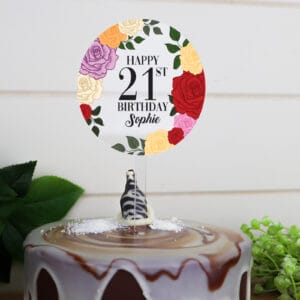 Birthday personalised cake topper