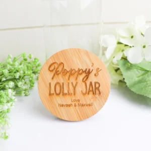Father's day personalised lolly jar
