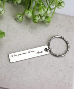 Metal Bar Engraved Keyring