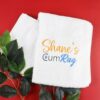 Embroidered Cum or Couchie Rag with Personalised Name
