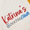 Embroidered Cum or Couchie Rag with Personalised Name