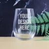 Stemless wine glass with your design