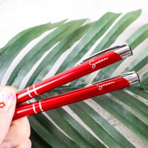 Personalised pen - various colours red