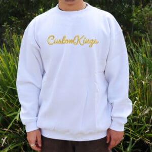 Personalised embroidered jumper / crewneck white