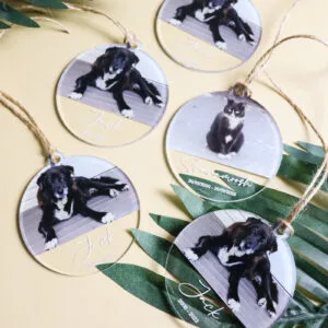 Personalized Pet Memorial Ornament: Custom Angel Paw Print