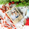 Photo polaroid ornament for couples