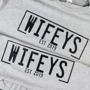 Personalised Hubby & Wifey Est. Date Shirts