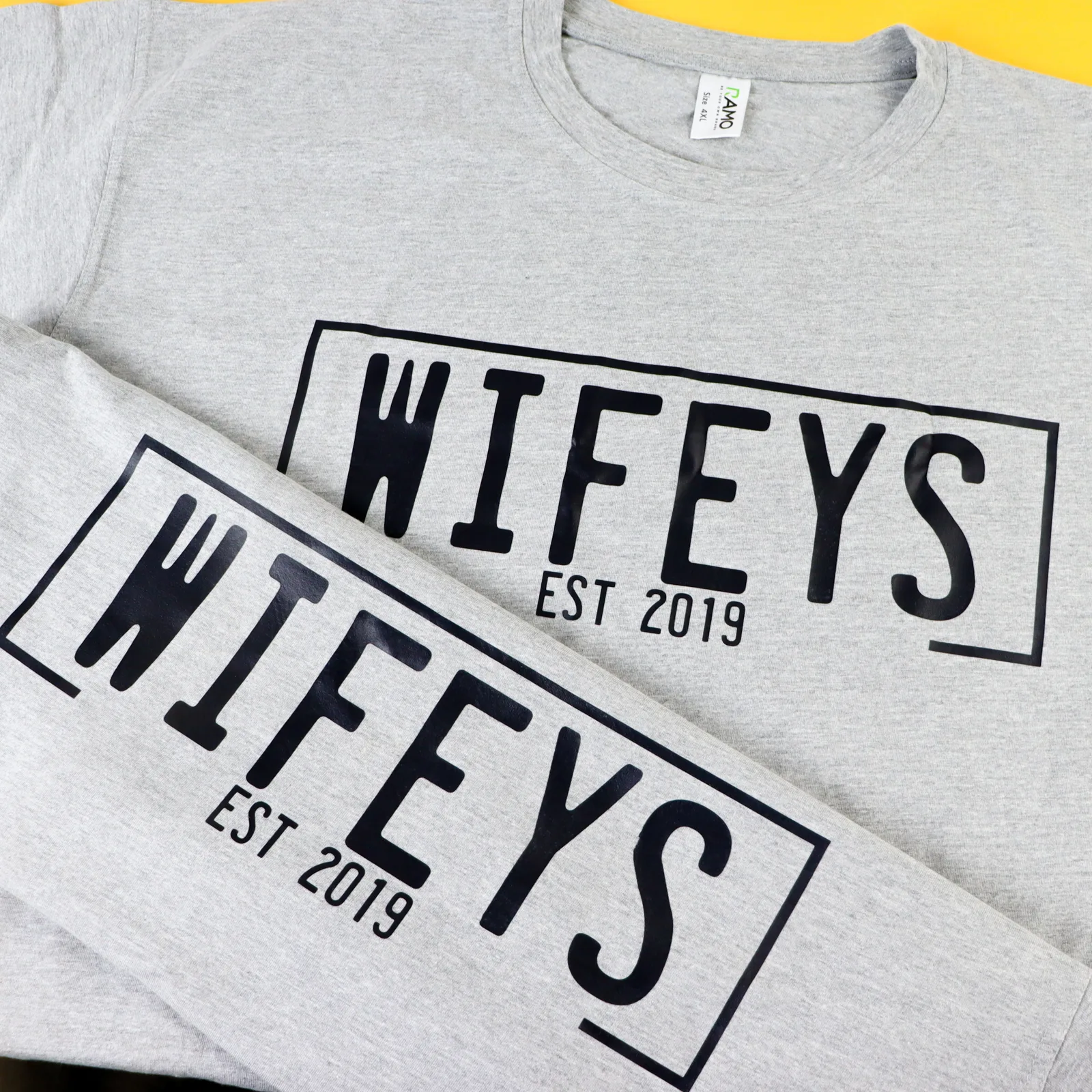 Personalised Hubby & Wifey Est. Date Shirts
