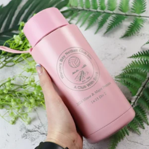 Corporate reusable 1 litre water bottle blush pink