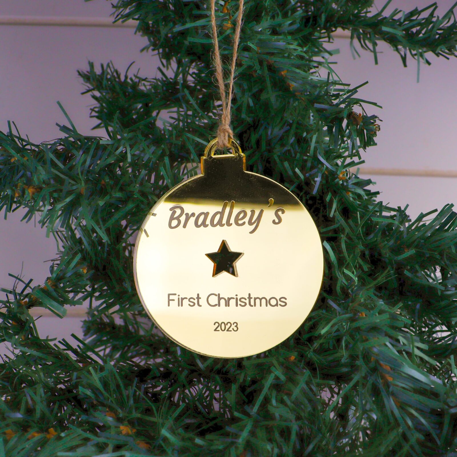 Star First Christmas Ornament