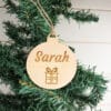 Symbol personalised name christmas ornament