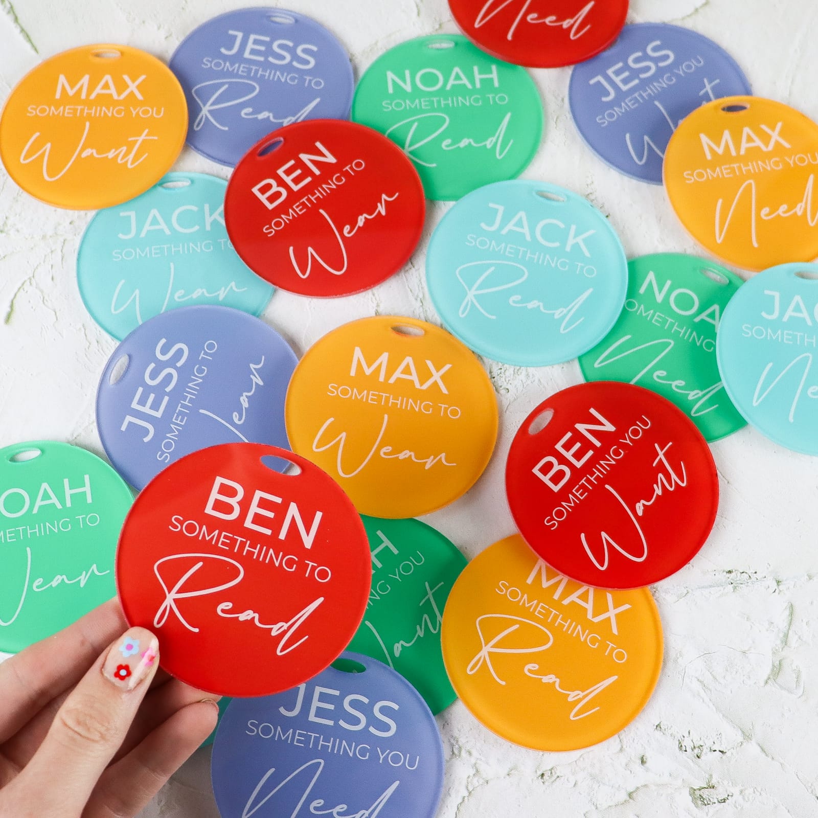 Want Need Wear Read Gift Tags