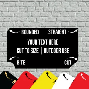 Engraved plaque for outdoor use | cut to size