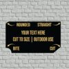 Engraved Plaque for Outdoor Use | Cut to Size Black with Gold Engraving