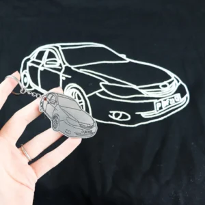 Embroidered car hoodie & keyring combo