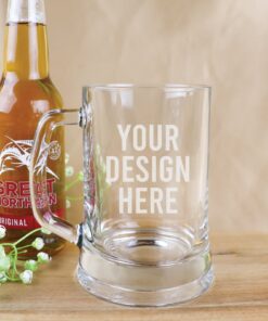 Engraved 500ml Beer Mug with Your Text