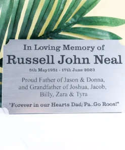 Engraved Personalised Memorial Plaque