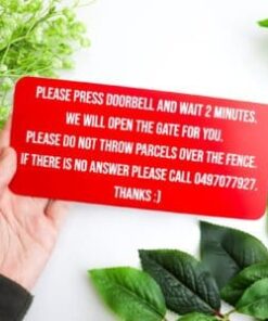 Engraved Plaque for Outdoor Use | Cut to Size Red with White Engraving