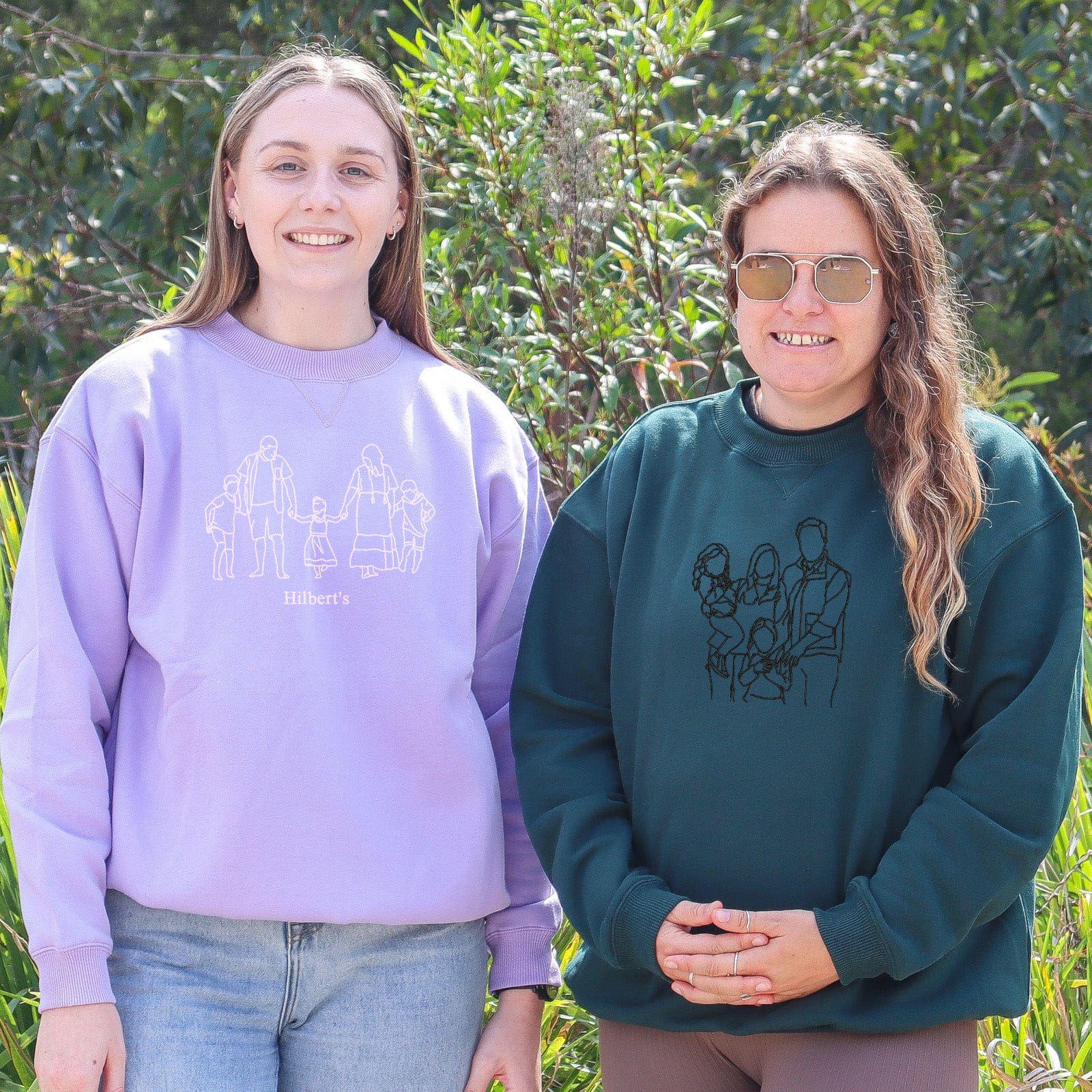 Family Portrait Outline Jumper / Crewneck