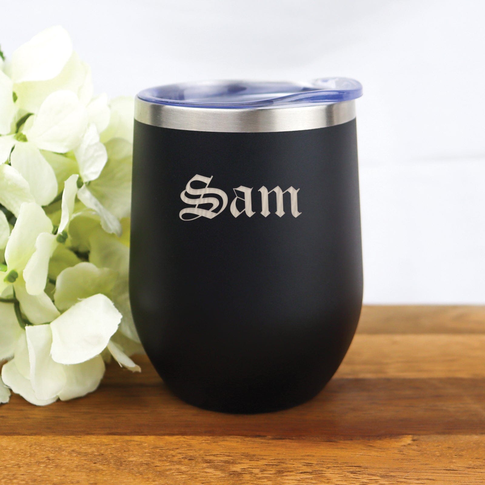 Personalised Stainless Steel Tumbler Black