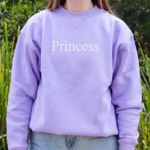 Personalised embroidered jumper / crewneck lavender