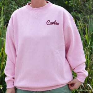 Personalised embroidered jumper / crewneck blush pink