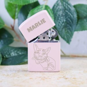 Your Outline Engraved Lighter Pink
