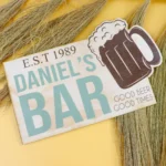Beer Bar Sign Personalised For Man Caves