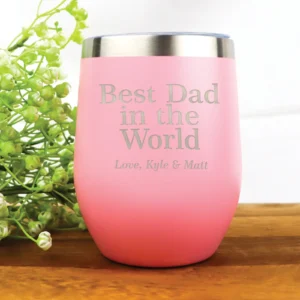 Best dad in the world stainless steel tumbler