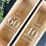 Birthday Printed Wooden Wine and Champagne Box